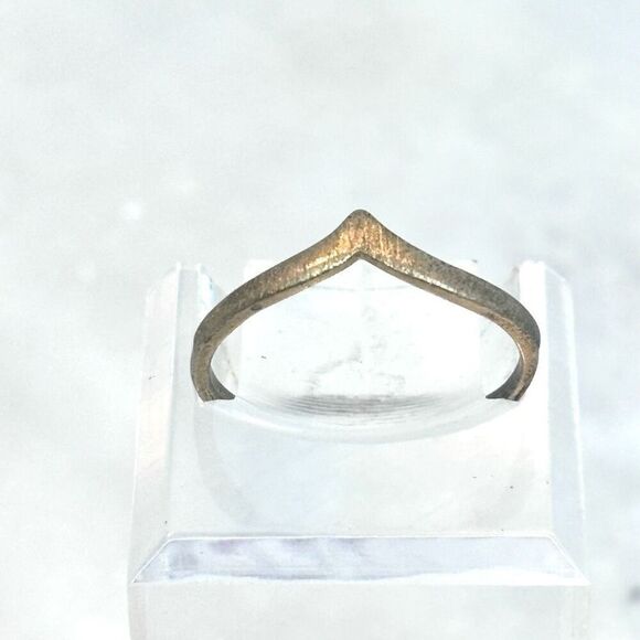 Vintage Slim Sterling Silver Minimalist Wishbone Ring Size 5.5 - Picture 1 of 5